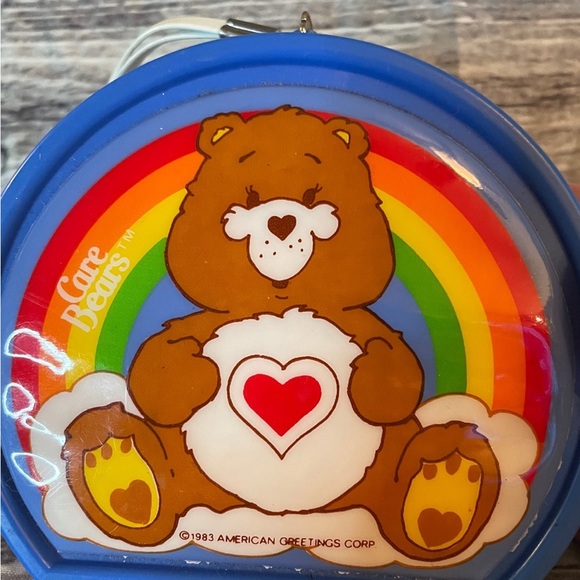Vintage 1983 Care Bears Playtime Products, Inc. Blue AM RADIO TENDERHEART Bear - Picture 3 of 13